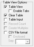 Table View Options