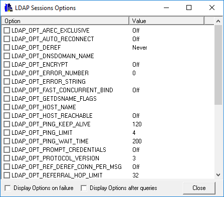 LDAP Session Options