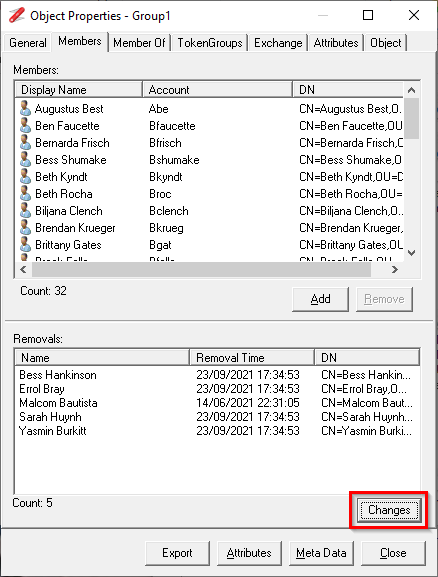 AD Properties - Group Changes