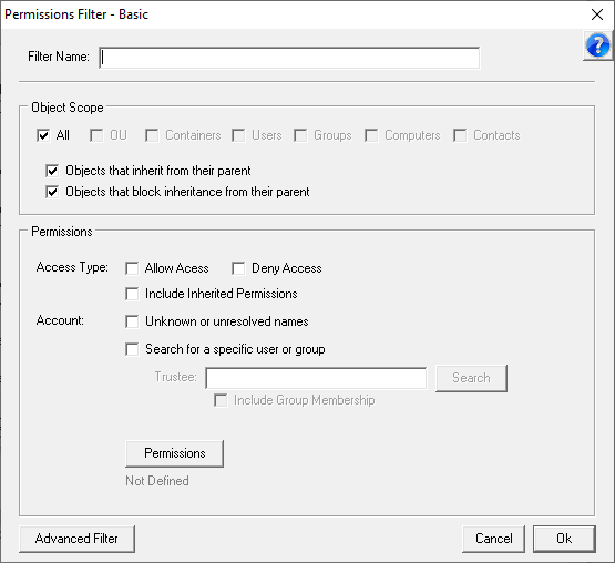 Permissions Filter - Basic