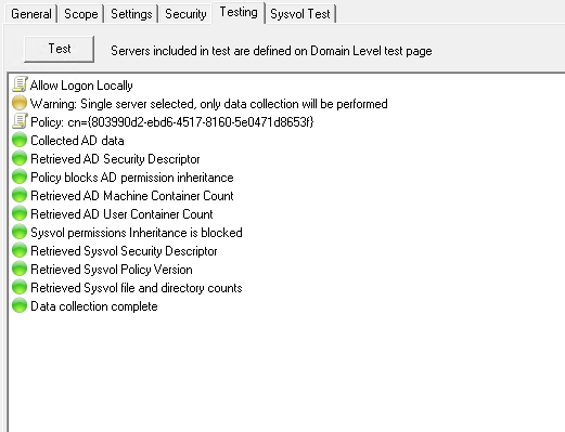 GPO Test - Single DC Results